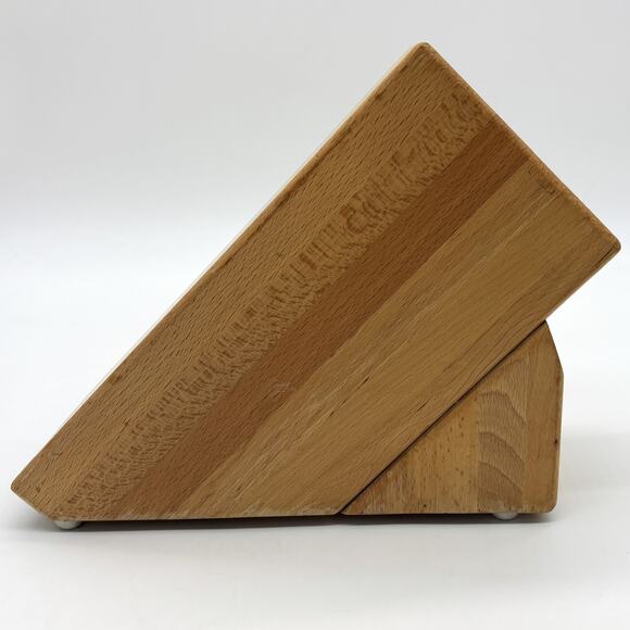 Vtg Wusthof German Oak 17 Slot Wood Kitchen Knife Block Holder Cutlery Storage - Picture 2 of 8